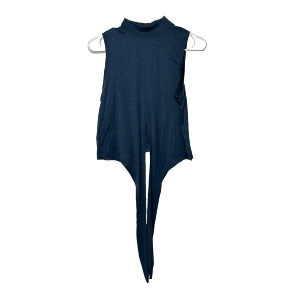 lululemon athletica Tops - Lululemon Women Time to Restore Blue Mock Neck Tank Top No Size Dot